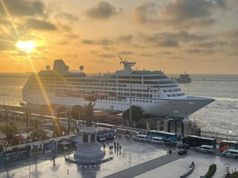 Port Said Port receives the cruise ship SIRENA with 1,111 passengers on board