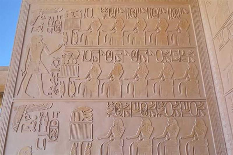 Completion of the re-installation of an exact copy of the Karnak Kings List in the Temple of Akh Menu in the Karnak Temples